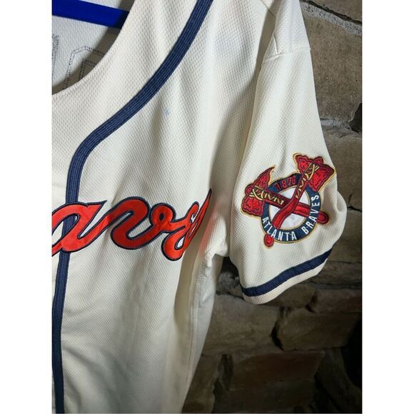 Y2K Awesome Nike Charlie Morton Atlanta Braves Embroidered Jersey Size 40 - Picture 4 of 13